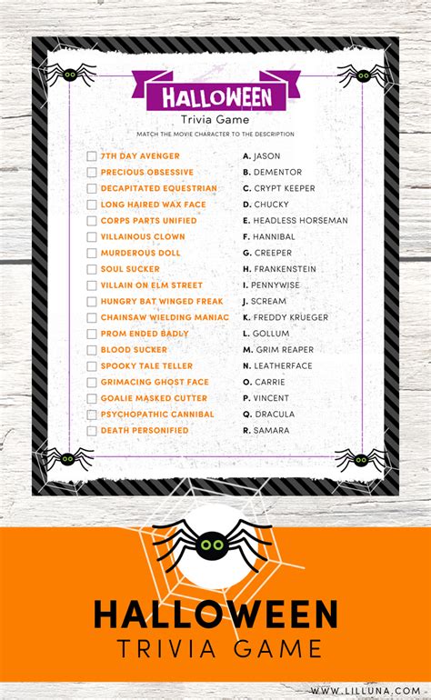 Halloween Trivia Printable : Printable halloween games for halloween ...