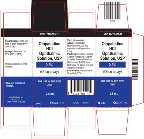 Olopatadine Ophthalmic Solution Fda Prescribing Information Side