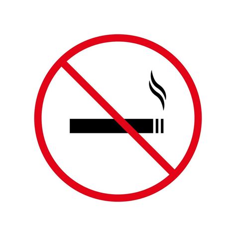 No Smoke Black Silhouette Ban Icon. Tobacco Cigarette Forbidden ...