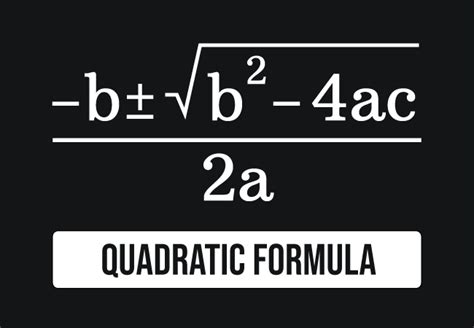 Quadratic formula