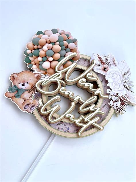 We Can Bearly Wait Cake Topper We Can Bearly Wait Baby Shower We Can