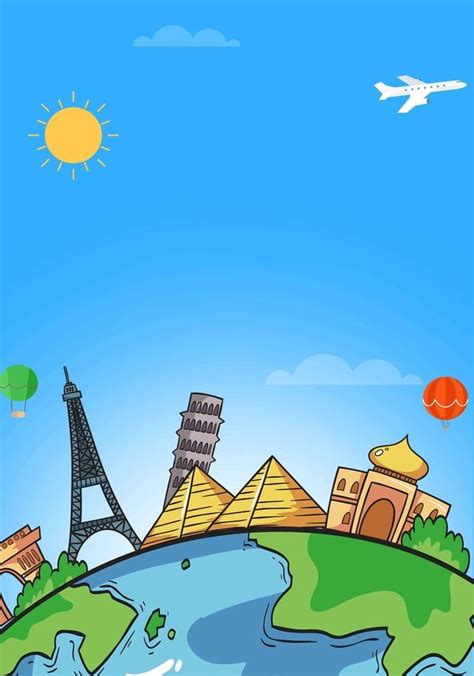 51 Cartoon Travel Theme Background Wallpaper Image For Free Download ...