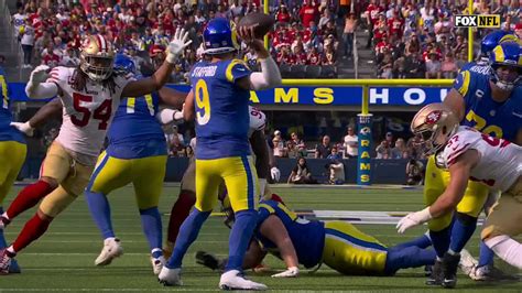 Los Angeles Rams Quarterback Matthew Stafford Burns The San Francisco