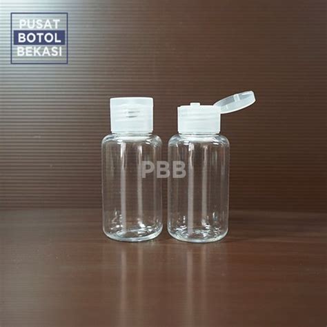 Jual Botol Pet Fliptop Bening 60 Ml Tubular Tutup Natural Di Lapak