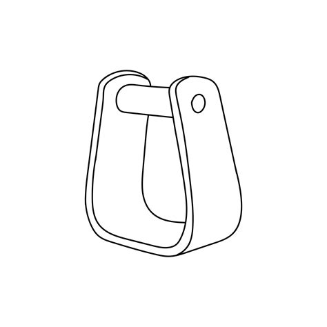 Wood Saddle Stirrup Line Simple Design 24318508 Vector Art At Vecteezy