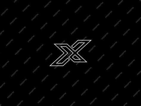 Premium Vector | A black background with white x logo on it