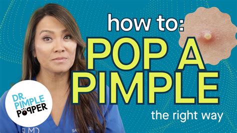 How To Pop A Pimple The RIGHT Way Dr Pimple Popper SLMD Skincare