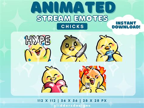 Animated Emotes Chicks Animated Chick Stream Emotes Chick Twitch