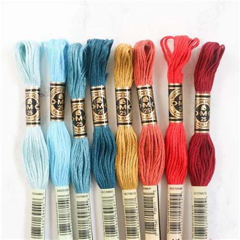 Dmc Embroidery Floss Color Palette Vintage Tins Stitched Modern