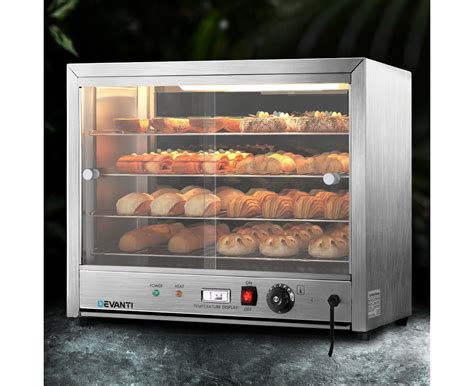 Devanti Commercial Food Warmer Hot Display Showcase Cabinet 64cm Catch Au
