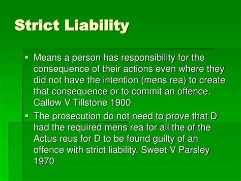 Ppt Strict Liability Powerpoint Presentation Free Download Id4806051