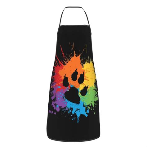 Gay Bear Paw Flag Glbt Apron For Men Women Lgbt Lesbian Adult Unisex