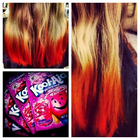 Dip Dyed Kool Aid Hair Wanna Do This Kool Aid Hair Dip Dyed Brenna