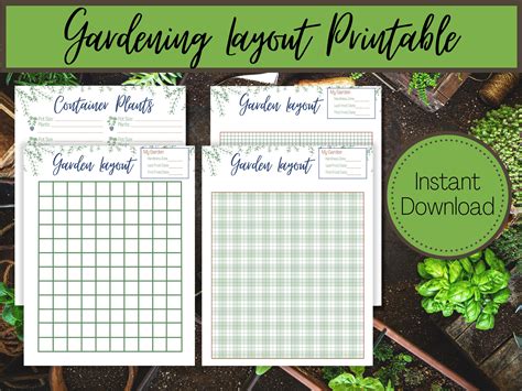 Garden Layout Printable Garden Planner Garden Layout Grid - Etsy