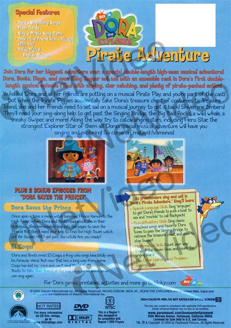 Dora the Explorer - Pirate Adventure on DVD Movie