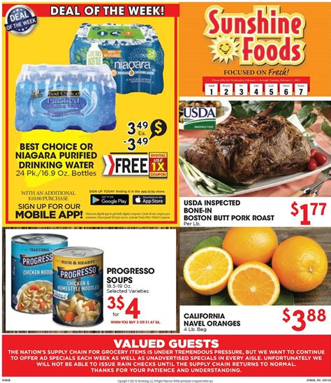 Sunshine Foods Ad Circular Rabato