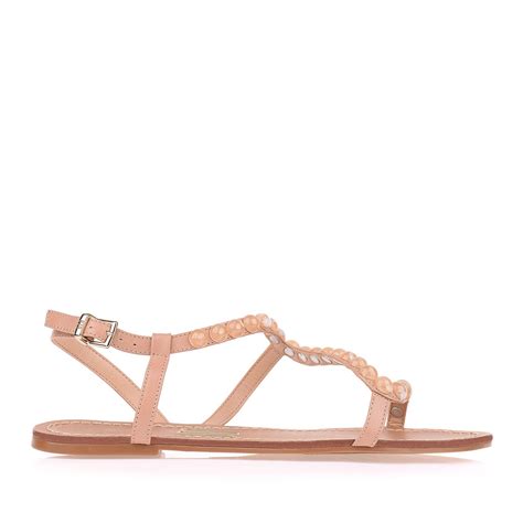 Uza Shoes Rasteira New Couro Nude Cole O Primavera Ver O