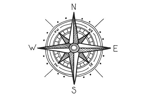 Wind Rose Engraving Vintage Compass Sta Graphic By Onyxproj · Creative