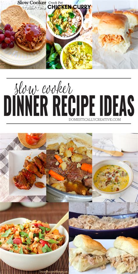 20+ Slow Cooker Dinner Recipes - Domestically Creative