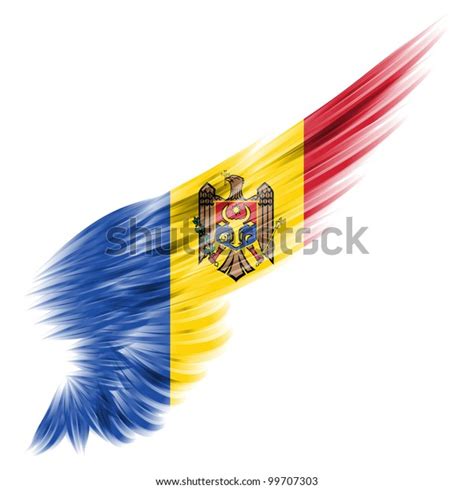 Moldovan Flag On Wing Part Series Stock Illustration 99707303