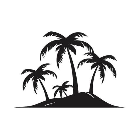 Premium Vector Palm Tree Silhouette Vector Illustration