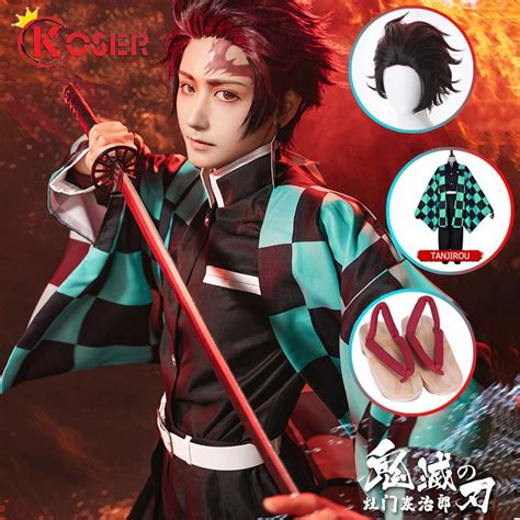 Coser King Anime Demon Slayer Kimetsu No Yaiba Cosplay Kamado Tanjiro