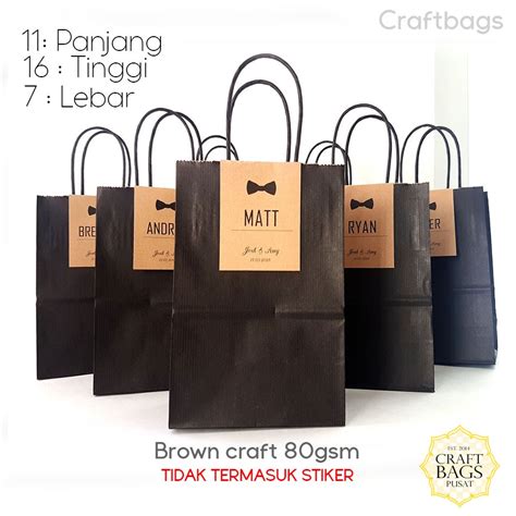 Jual Paper Bag Hitam Mini X X Cm Paper Bag Warna Hitam Souvenir