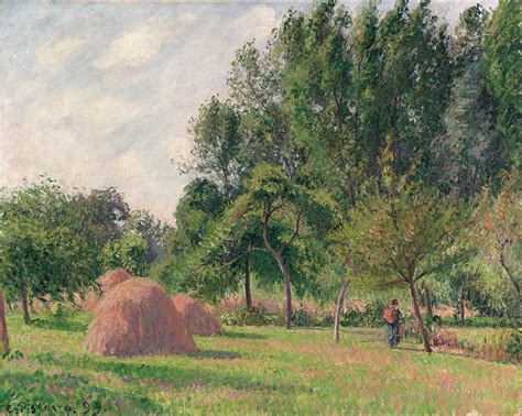 Haystacks, Morning, Eragny Painting by Camille Pissarro - Fine Art America