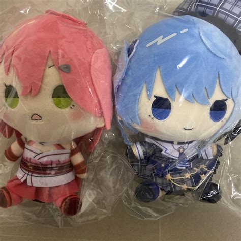 Hololive Mochidoru Hoshimachi Suisei Sakura Miko 2 Plush Doll Set Don