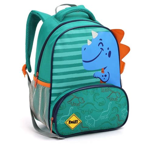 Mochila Costas Menino Mini Escolar Infantil Dinossauro Creche Seanite ...