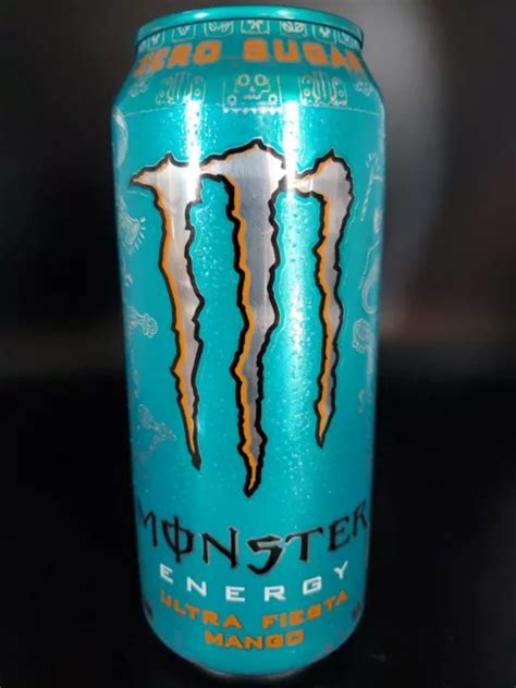 NEW FULL 2021 Monster Energy Drink Ultra Fiesta Mango 16oz Can ZERO