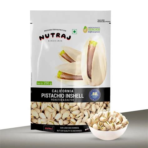 Nutraj California Pistachios Kg Roasted Salted Inshell Pista G X