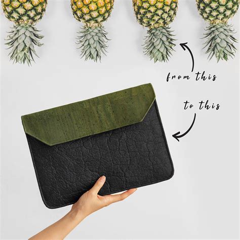 MORGAN Piñatex Laptop Case Customisable Sustainable Vegan