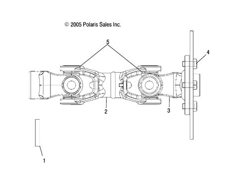 TRANSMISSION ARBRE DE TRANSMISSION ARRIERE POUR RANGER 500 2X4 4X4 200