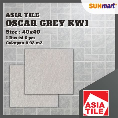 Jual KERAMIK ASIA TILE OSCAR GREY 40X40 KW1 Kota Makassar SUNMART