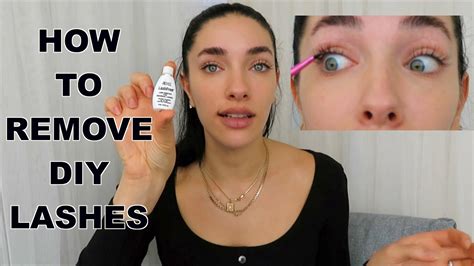 How I Remove My Diy At Home Lash Extensions Youtube