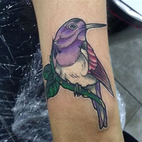 Tatuaje Del Artista Mexicano Ar Ky Ave En Rama A Color Tatuajes Y M S