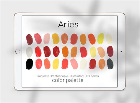 Aries Color Palette Graphic by thedigitaldoodle · Creative Fabrica