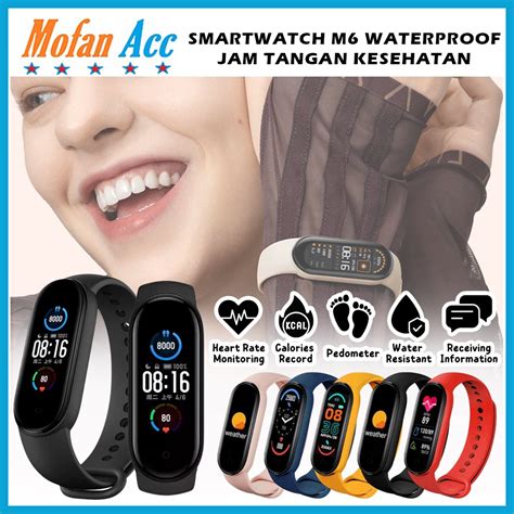 Jual Jam Tangan SmartWatch M6 Smartband Bluetooth Sport Unisex Calory