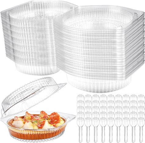 Amazon 100 Pcs Disposable Pie Keeper Plastic Pie Carrier Pans