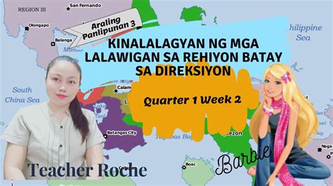 Kinalalagyan Ng Mga Lalawigan Sa Rehiyon Batay Sa Direksyon Rehiyon