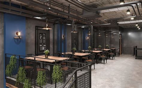 Industrial Restaurant on Behance | Restaurant design rustic, Modern restaurant design ...