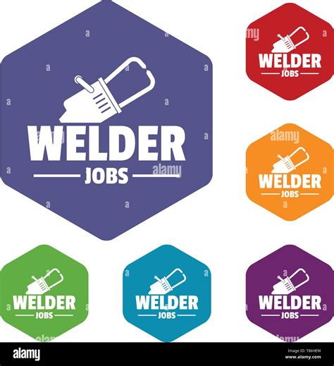 Welder Icons Vector Hexahedron Stock Vector Image Art Alamy