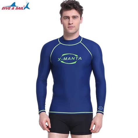 Dive Sail Men S Surfing Rash Guards Top Swimming Swimwear Lycra Upf