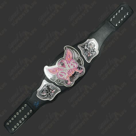 Aj Lee Signed Wwe Divas Championship Replica Belt Signed By Superstars