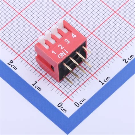 Kinghelm Pitch 2 54mm 4 Positions Red Dip Switch 100ma 24v Kh 1002 Cb2 54 4p Kinghelm