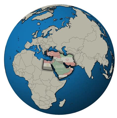 Mapa Do Território Do Qatar Localizado Na Região Do Médio Oriente