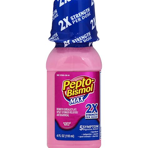 Pepto Bismol Upset Stomach Reliever Antidiarrheal Oz Diarrhea