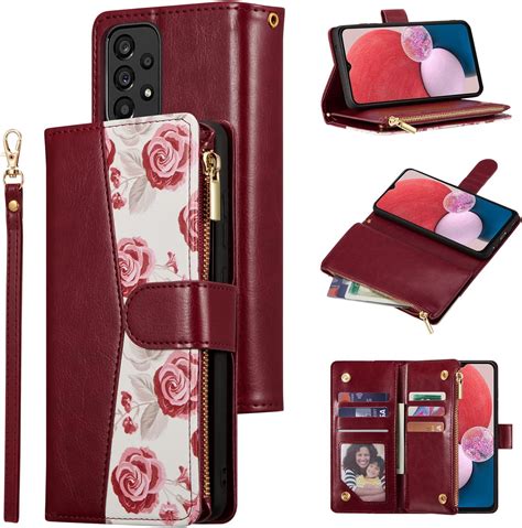 Furiet Wallet Case For Samsung Galaxy A13 4g5g With Detachable Wrist Strap 9 Card