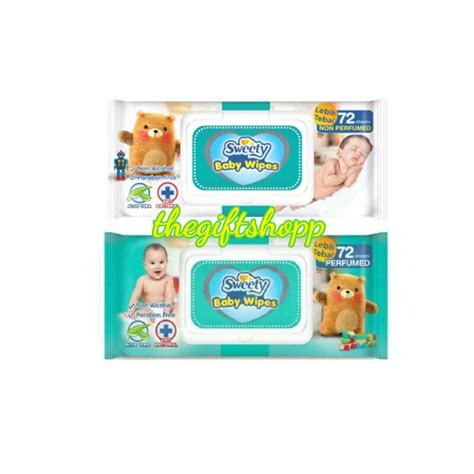 Jual Sweety Baby Wipes Parfum Non Parfum 72 Sheets Indonesiashopee